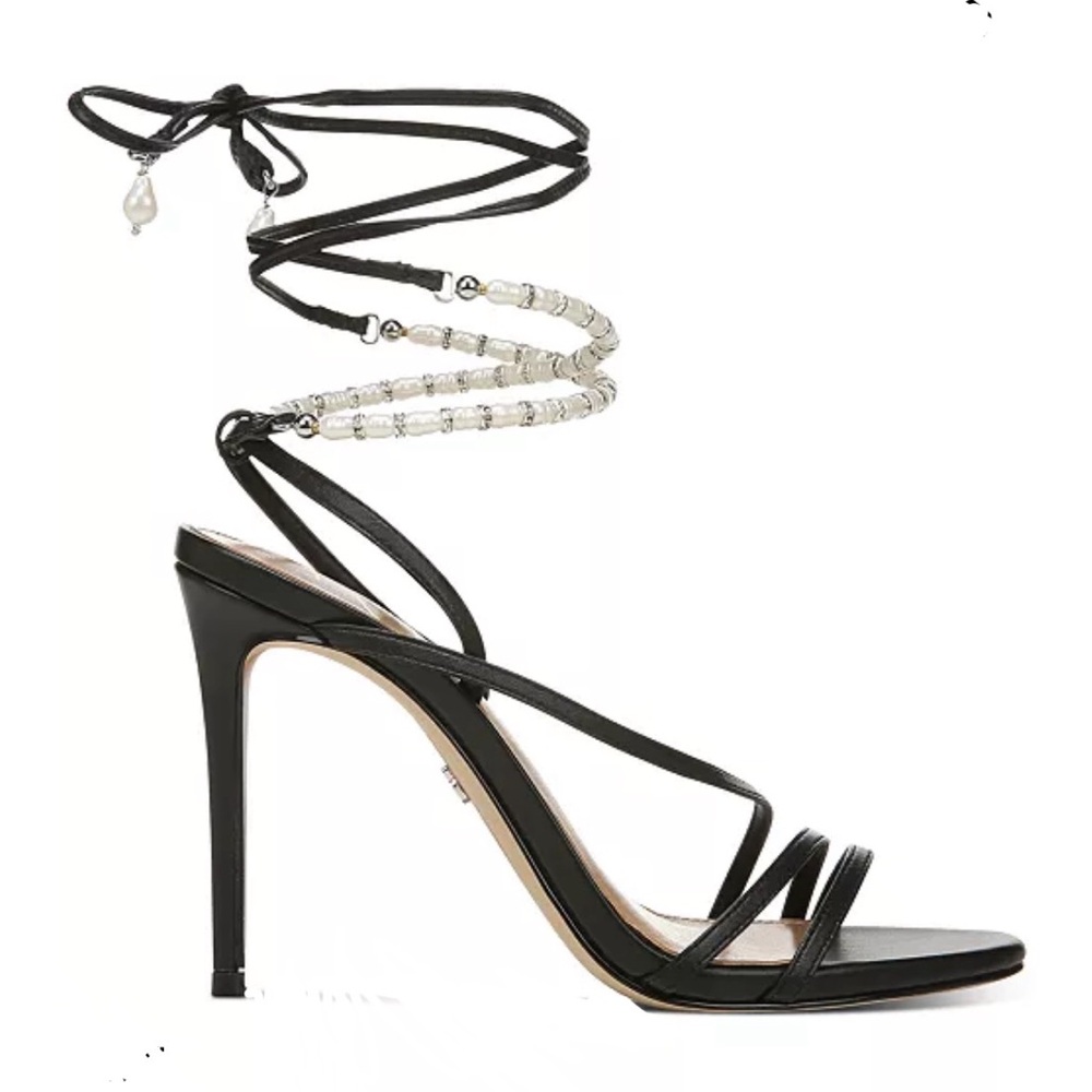 NEW Sam Edelman Black Ankle Strap Dress Sandals